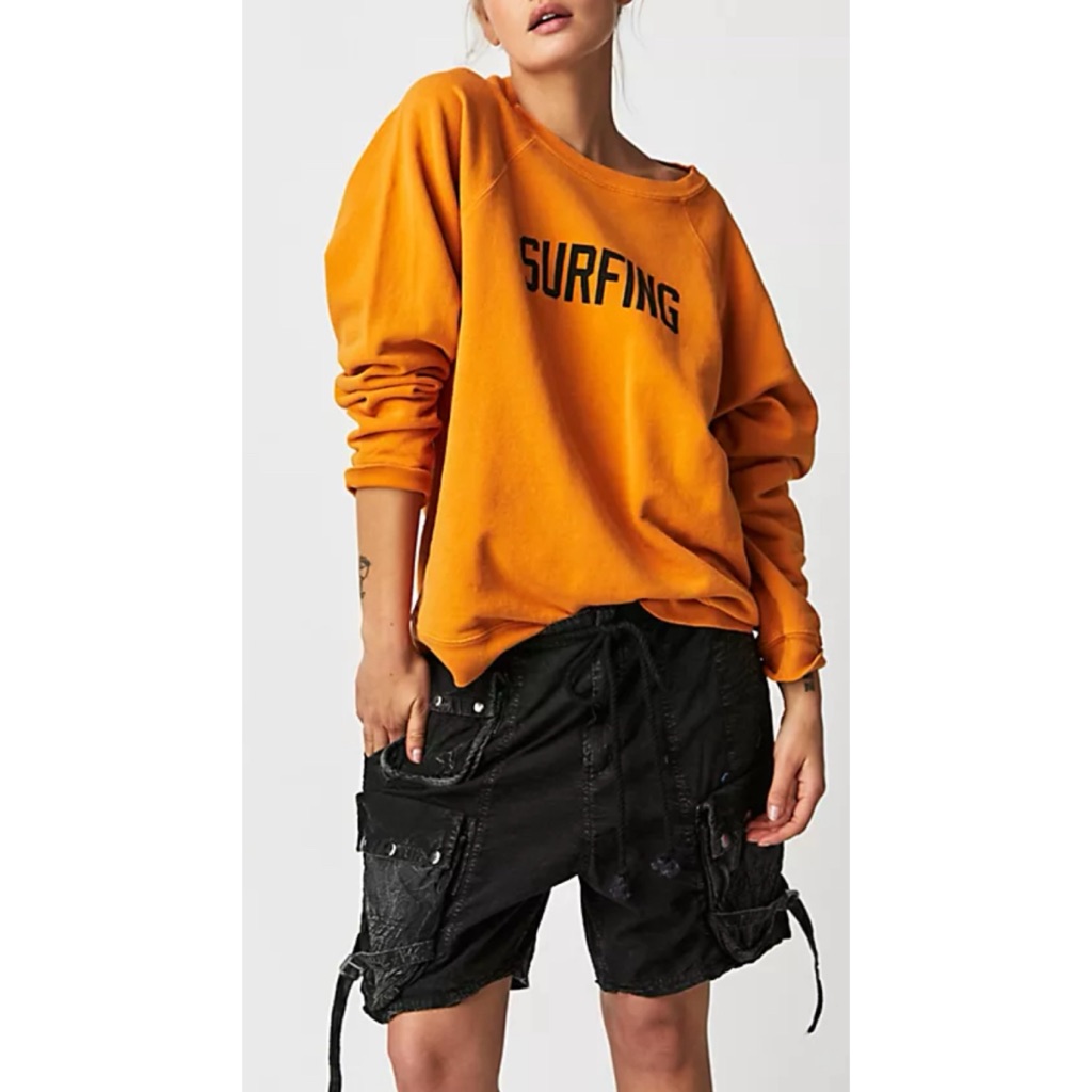Free People Retro Brand Surfing Sweatshirt